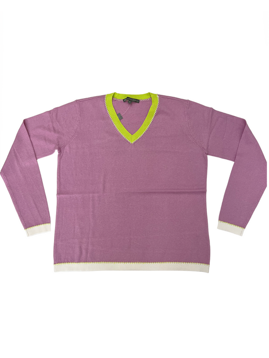 Cotton Cashmere V-Neck Pink