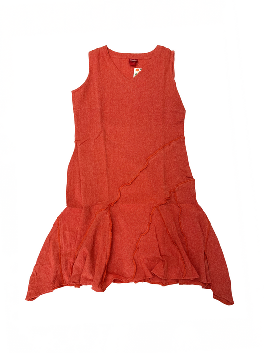 V Neck Dress Tangerine