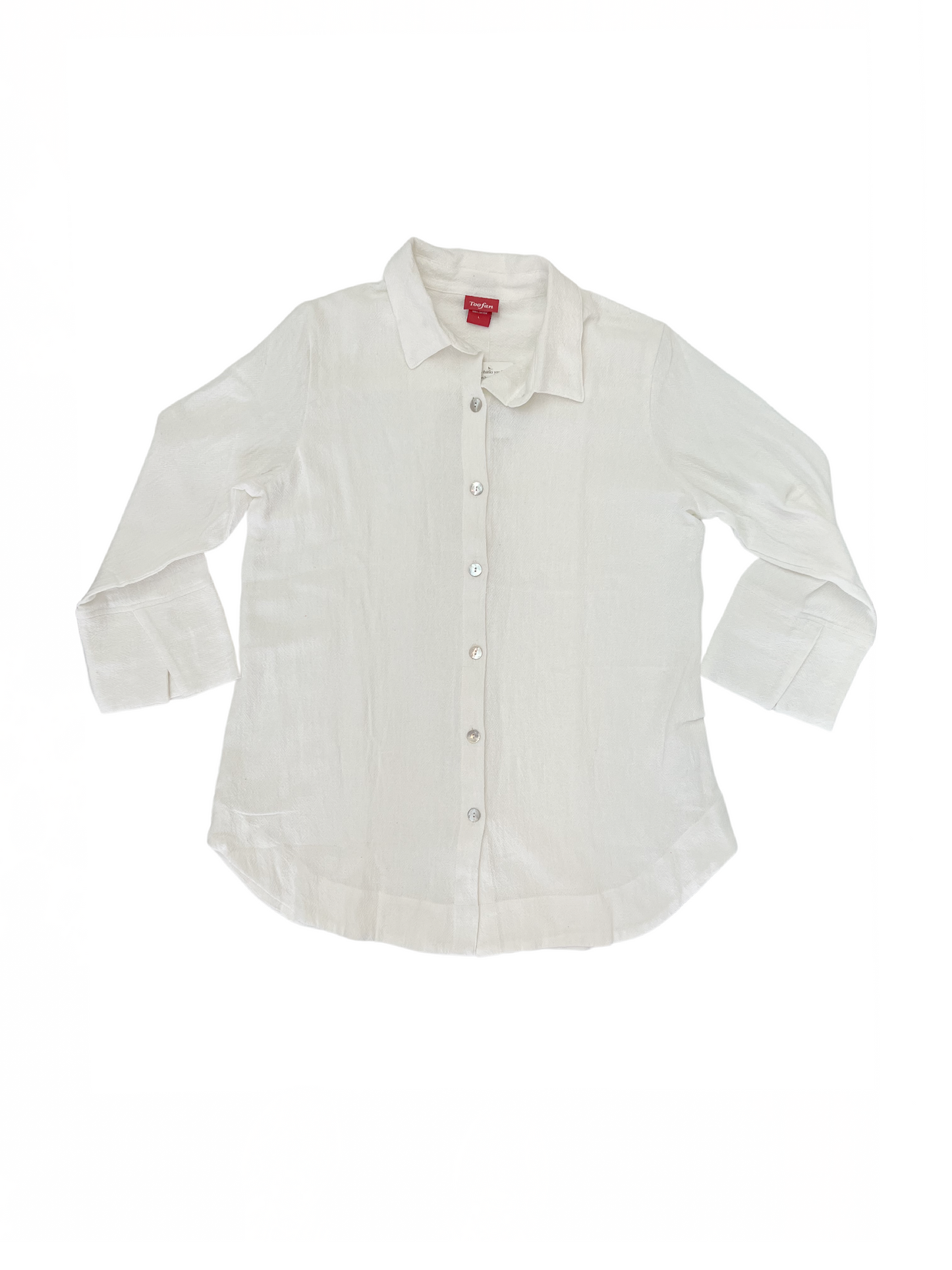 Back Button Detail Shirt White