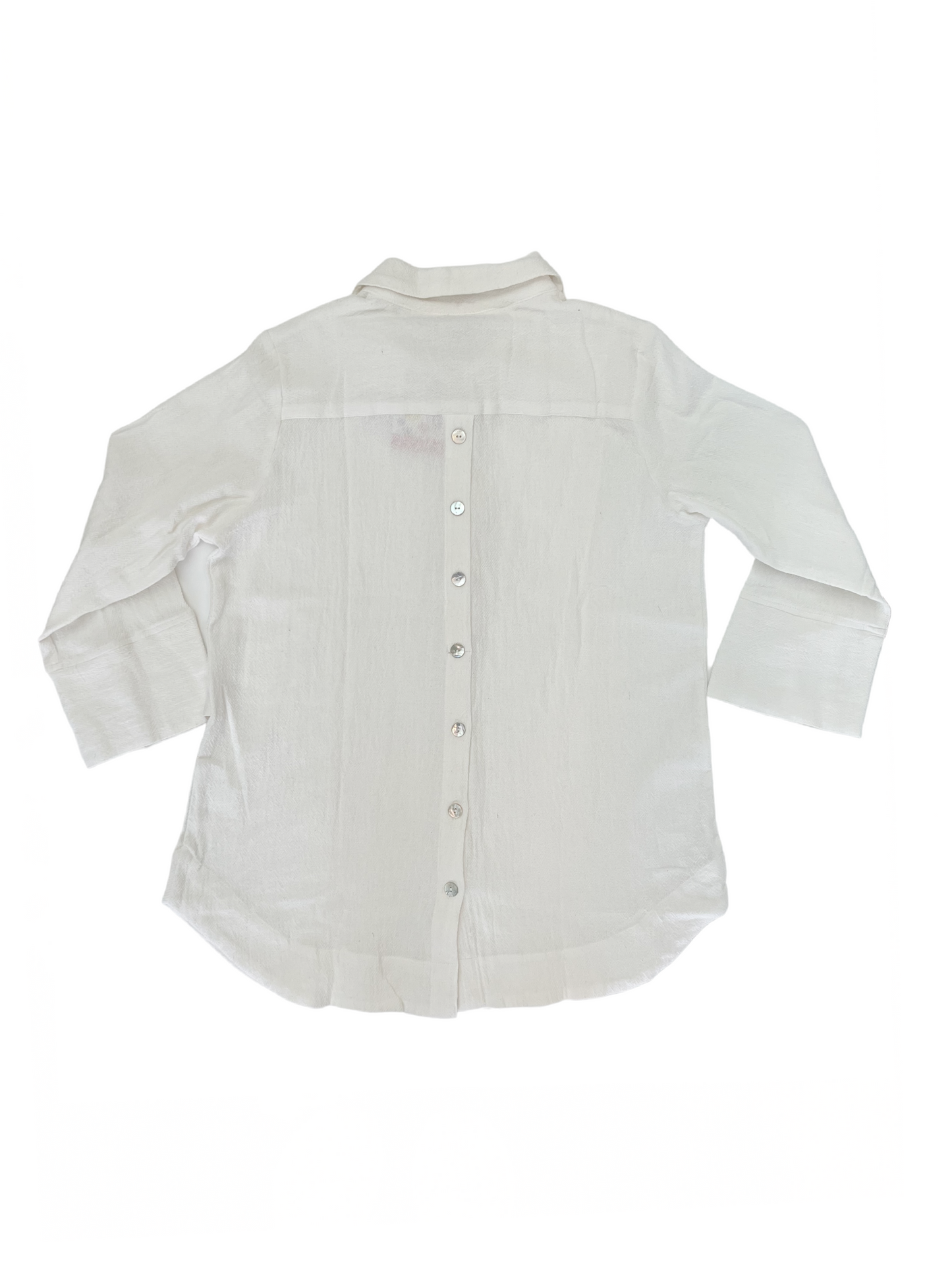 Back Button Detail Shirt White