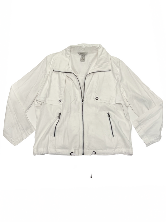 Roll Tab Slv Trench Jacket White