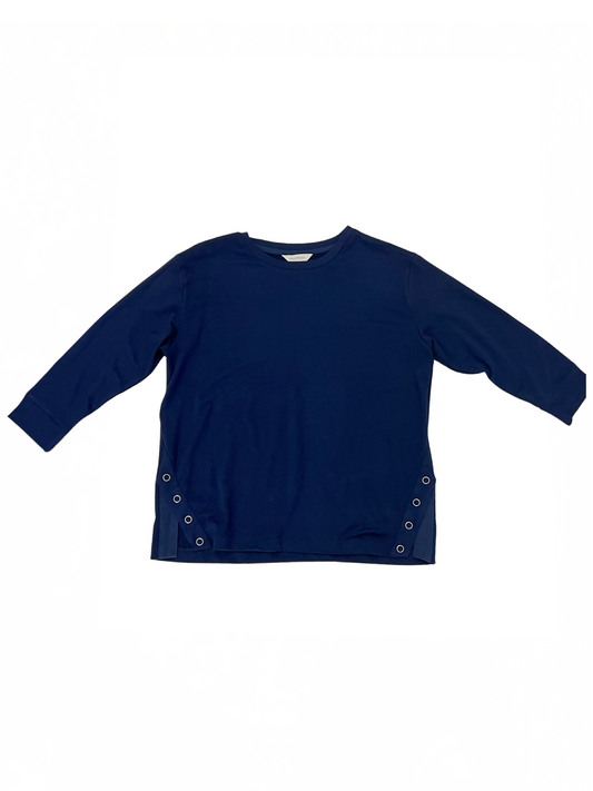 3/4 Slv Scoop Neck Blouse Classic Navy