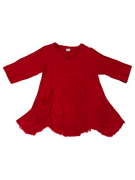 Circle Dress Crimson