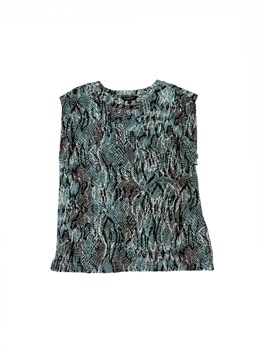 Crewneck Sleeveless Modern Snake Print