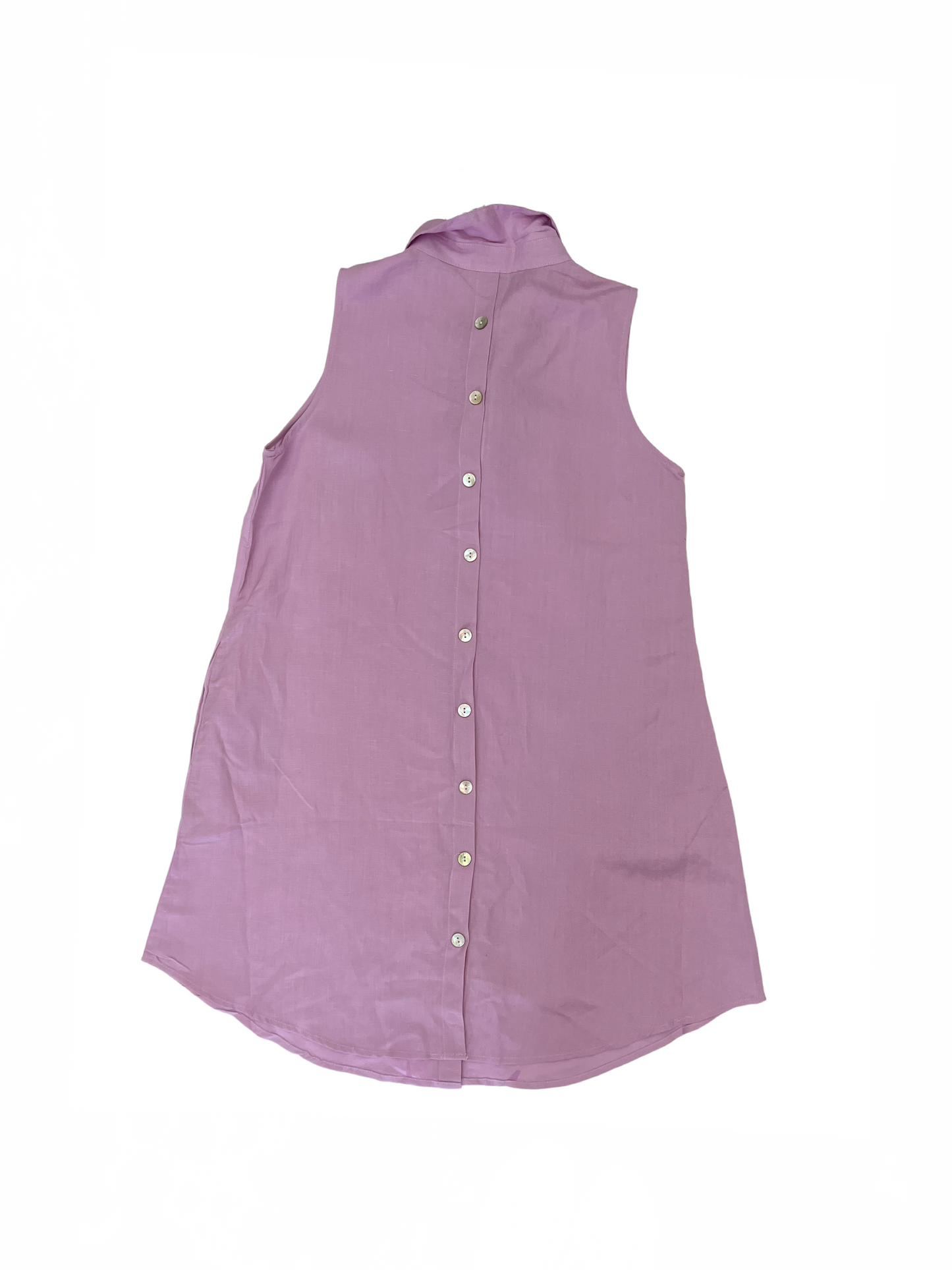 Sleeveless Back Button Dress Lilac