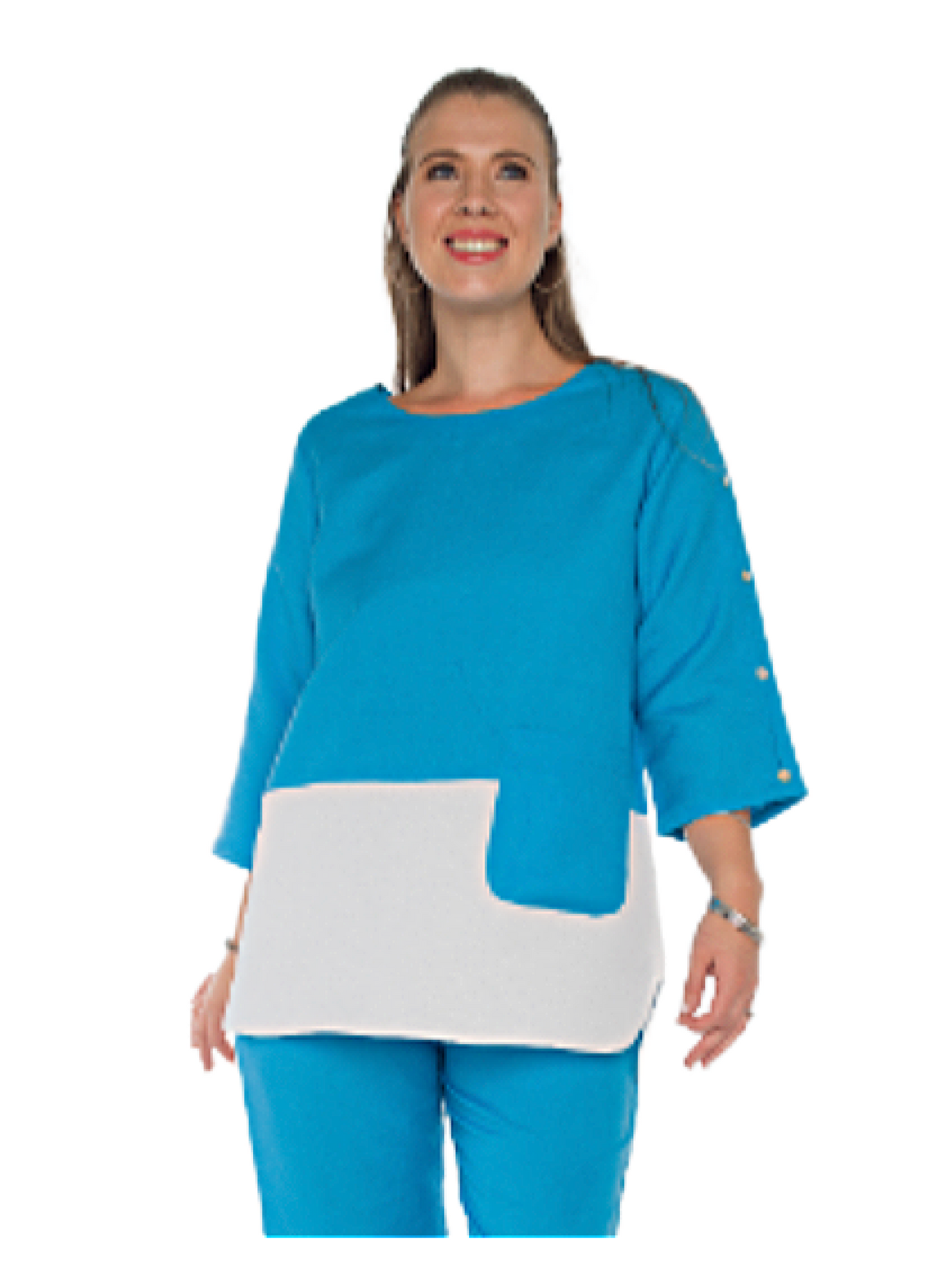 Color Block Tunic Blue