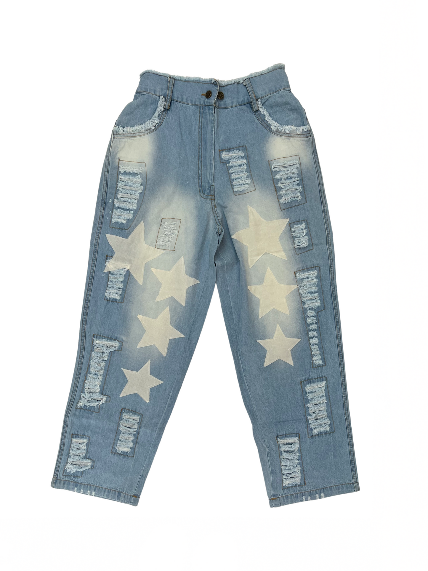 Vintage Blue Star Pants Light Blue