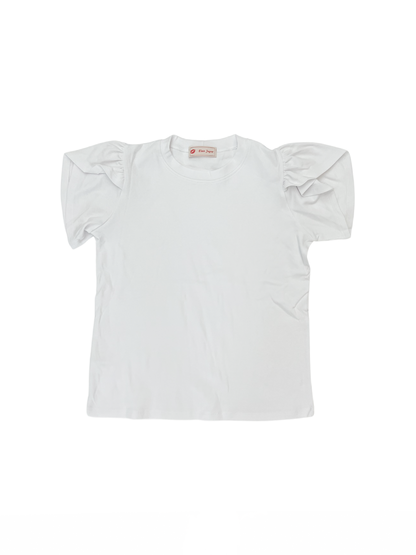 Natural Fit Tulip Sleeve Tee White