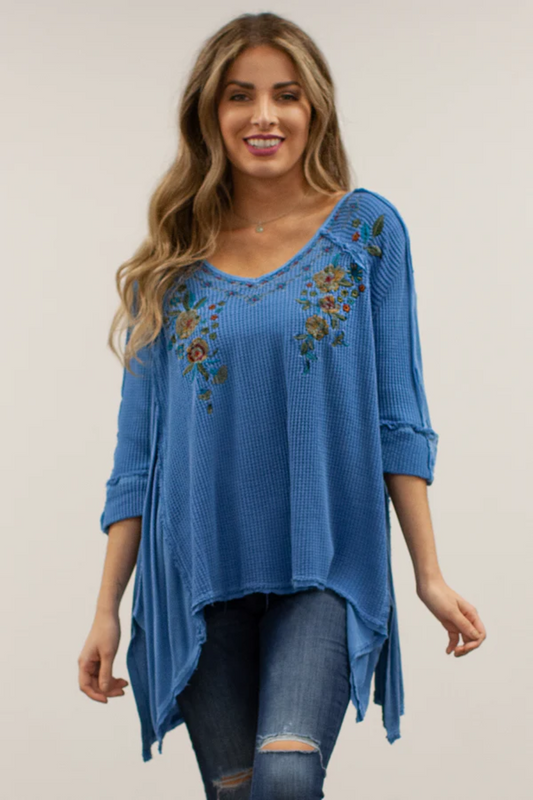 Leni Top Pacific Blue