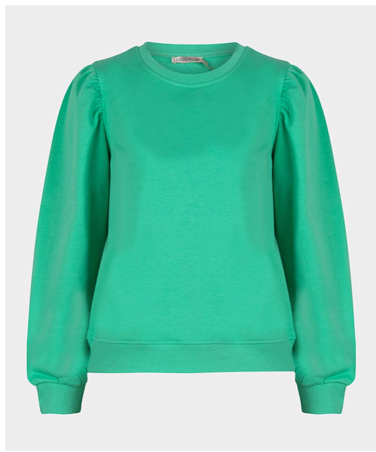 Puffy Sleeve Sweater Jade Green