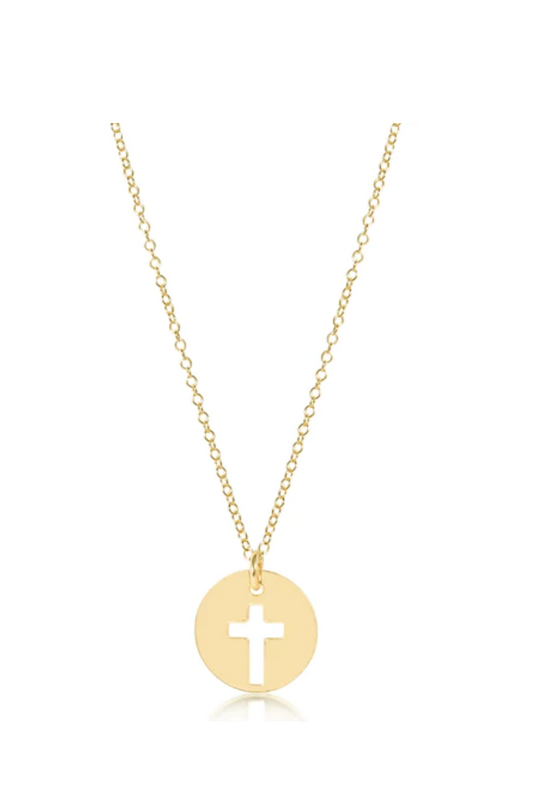 16" Necklace Gold-Blessed Gold Charm