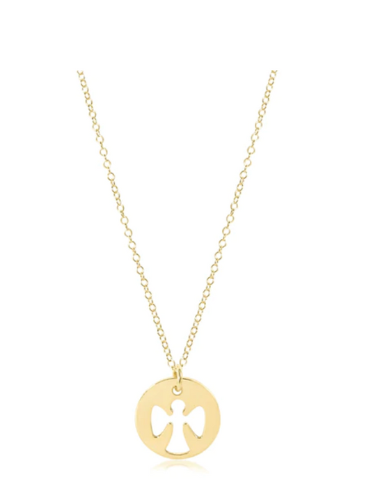 16" Necklace Gold Guardian Angel