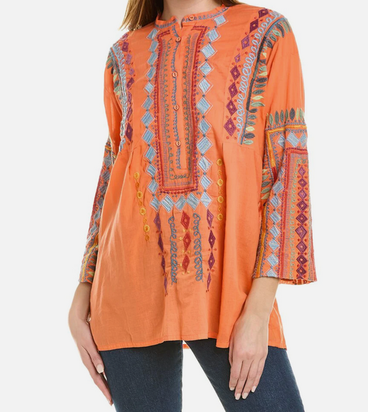 Isla Blouse Living Coral