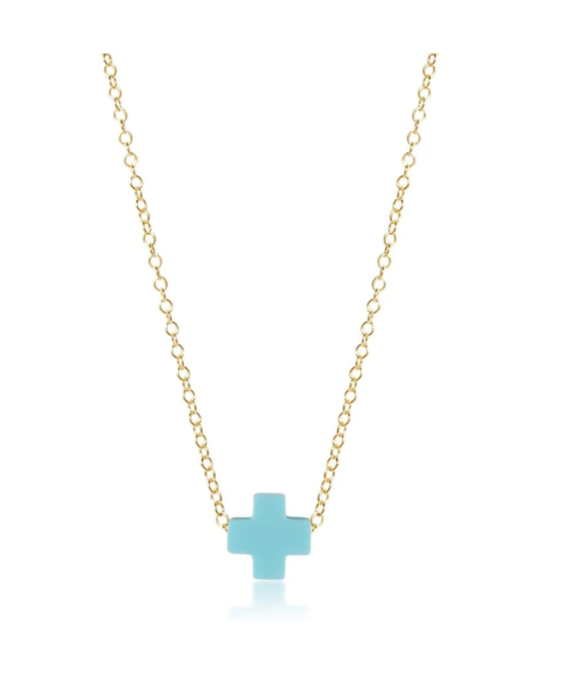 16" Necklace Gold-Sig Turquoise