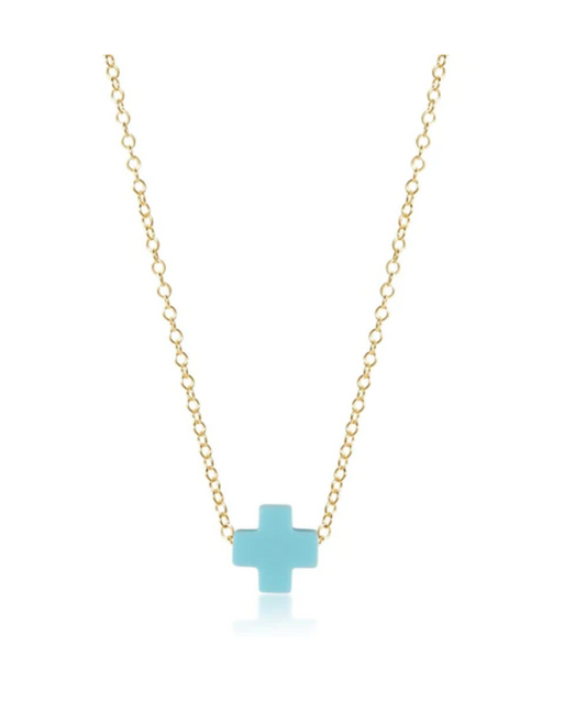 16" Necklace Gold-Sig Turquoise