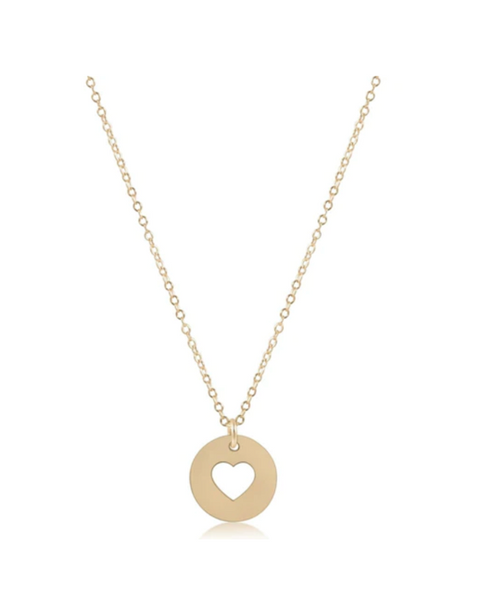 16" Necklace Love Disc