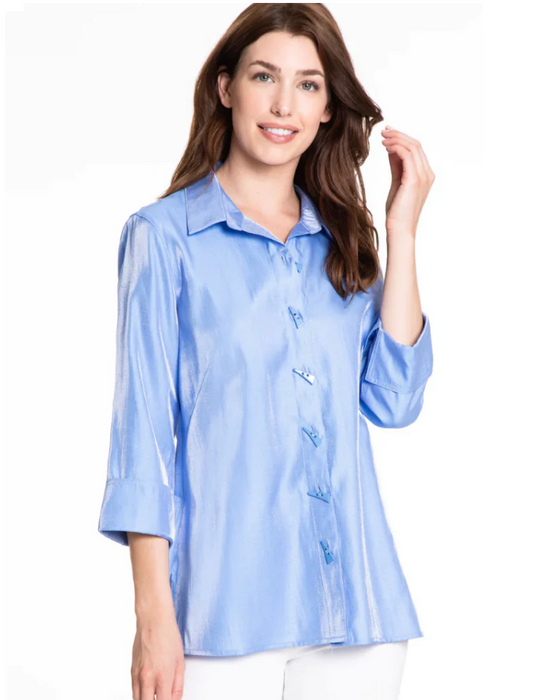 Shimmer Shirt Medium Blue