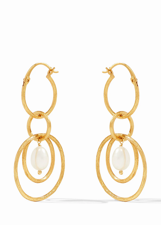 Simone 3-in-1 Pearl Earring Gold