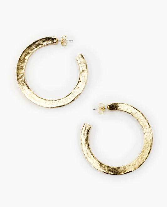 Knife Edge Large Hoop Earrings