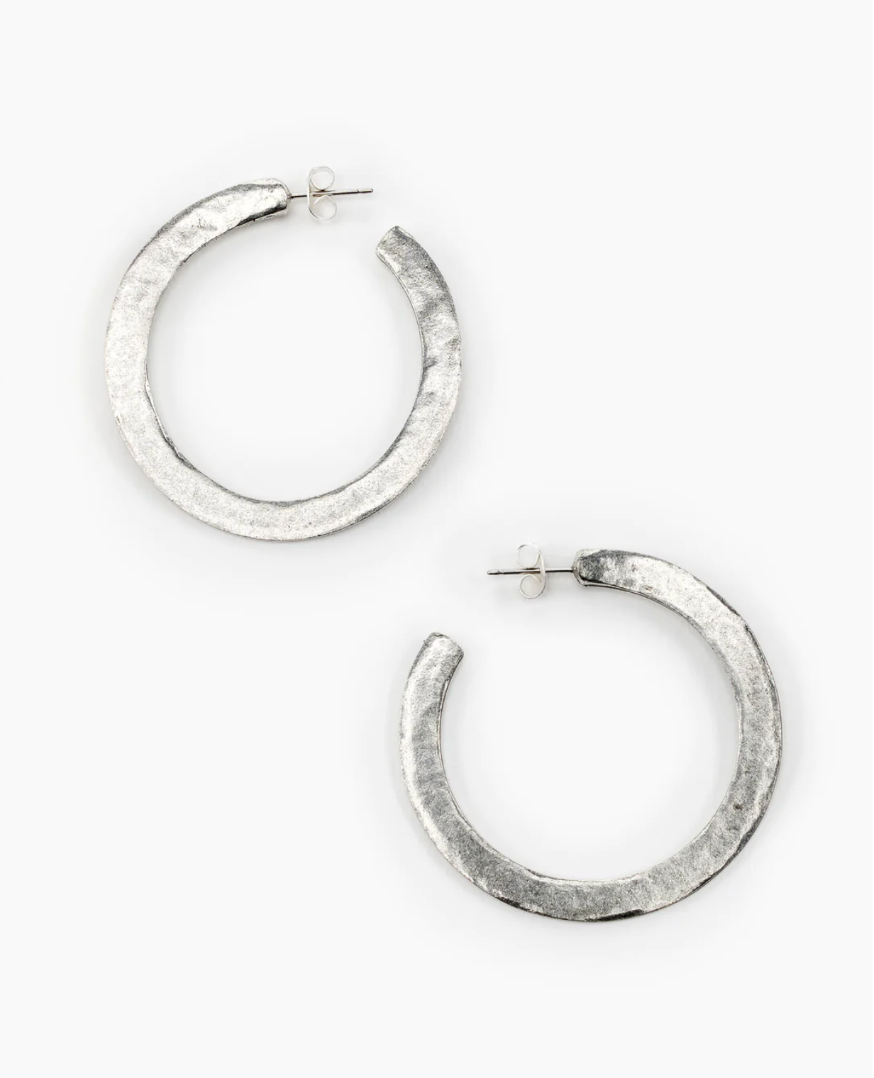 Knife Edge Large Hoop Earrings