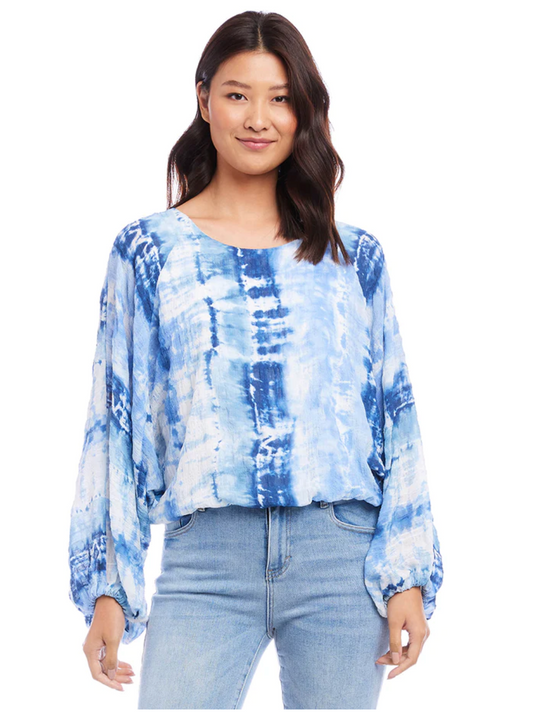 Lantern Sleeve Top Print