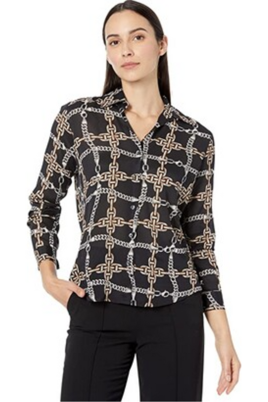 Chain Print Blouse