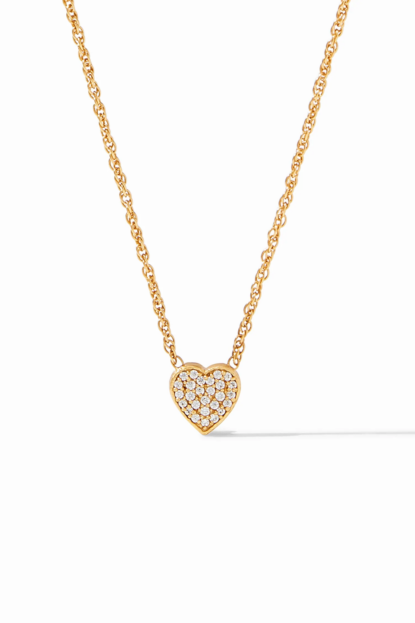 Heart Pave Demi Delicate Necklace