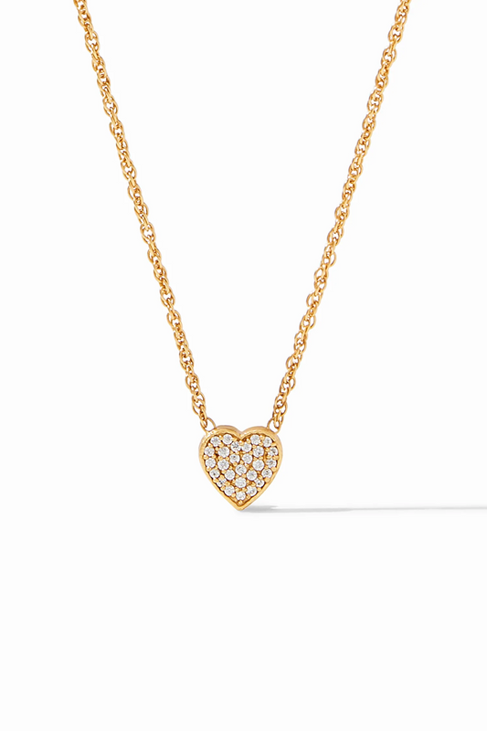 Heart Pave Demi Delicate Necklace
