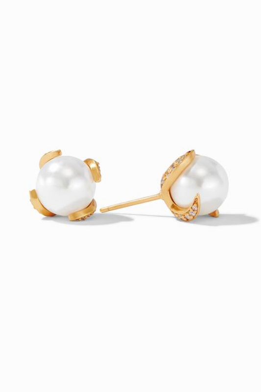 Juliet Demi Stud Gold Pearl