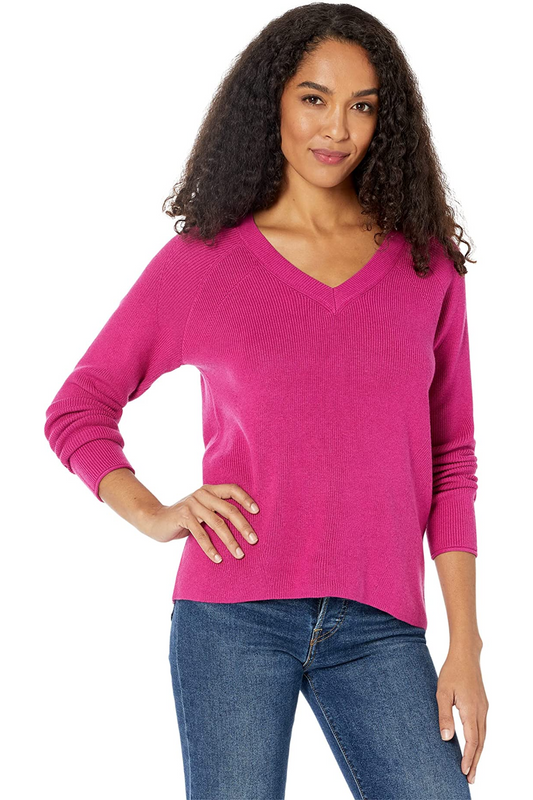 V-Neck Sweater Magenta