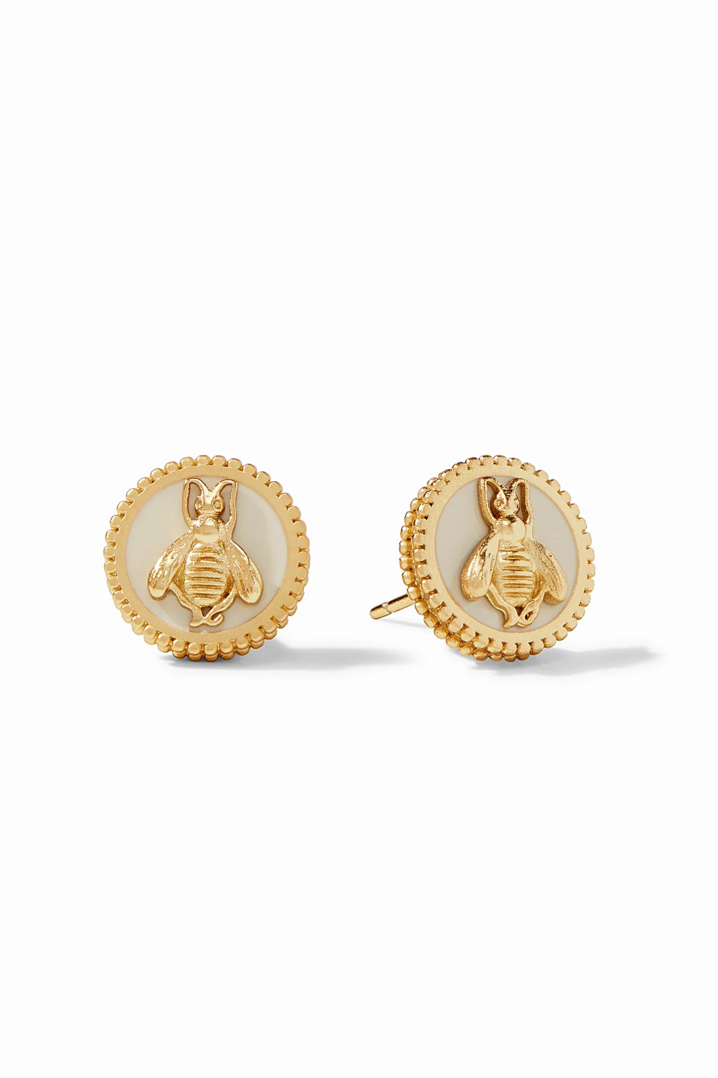 Bee Cameo Stud-Ivory