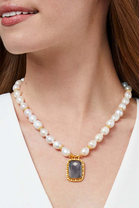 Marbella Statement Pearl & Gold Necklace