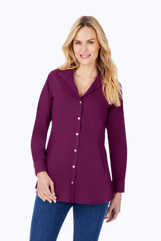 Cecila Stretch Blouse Spiced Plum