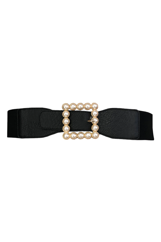 Black/Pearl Ladies Belt