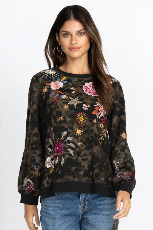 Celestin Side Slit Sweatshirt Multi