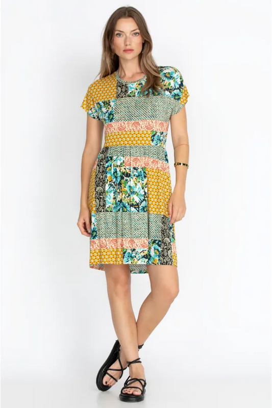 Paisley Block Relaxed T-Shirt Dress