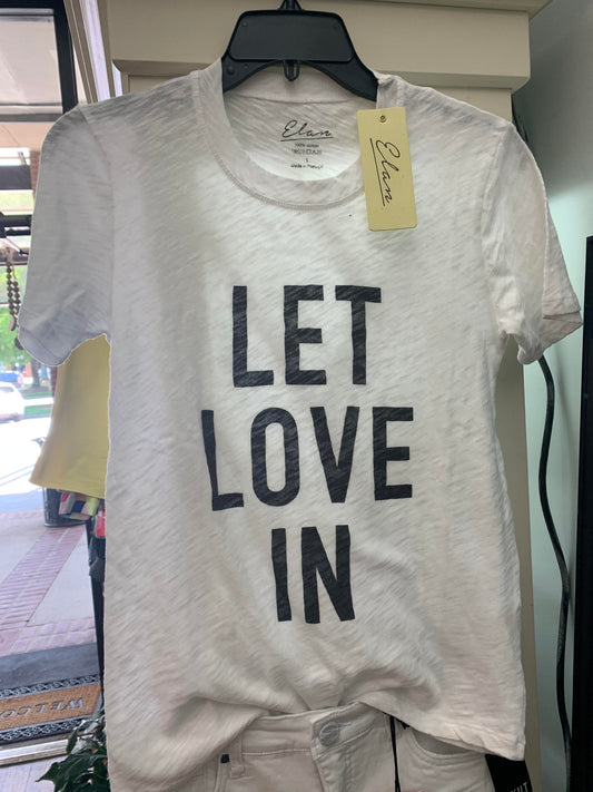 Let Love In Crew Neck T-Shirt White